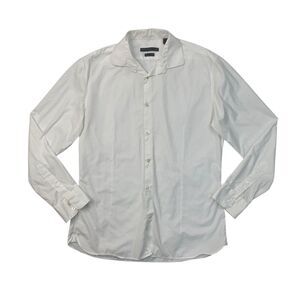 John Varvatos Shirt Mens 15 White SLIM Fit Button Up Long Sleeve Formal Dress
